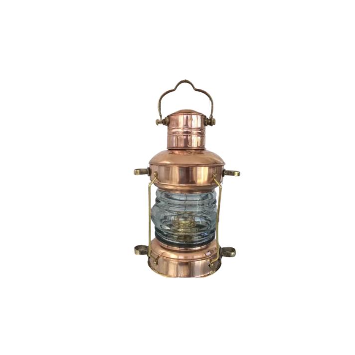 Nautical Marine Brass Boat Light Antique Hanging Oil Lamp Ship Anchor Lantern