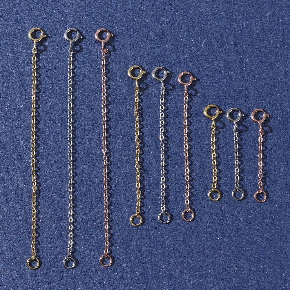 Rose Gold Gold Silver DIY Extender Safety Chain Extender Jewelry Accessories for Bracelet Necklace