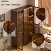 Zunwei Vertical Grain Bookcase with Doors