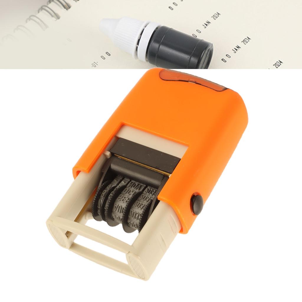 25x2.8mm English Date Stamp Clear Stamping Quick Drying Date Stamp for Study Work Life