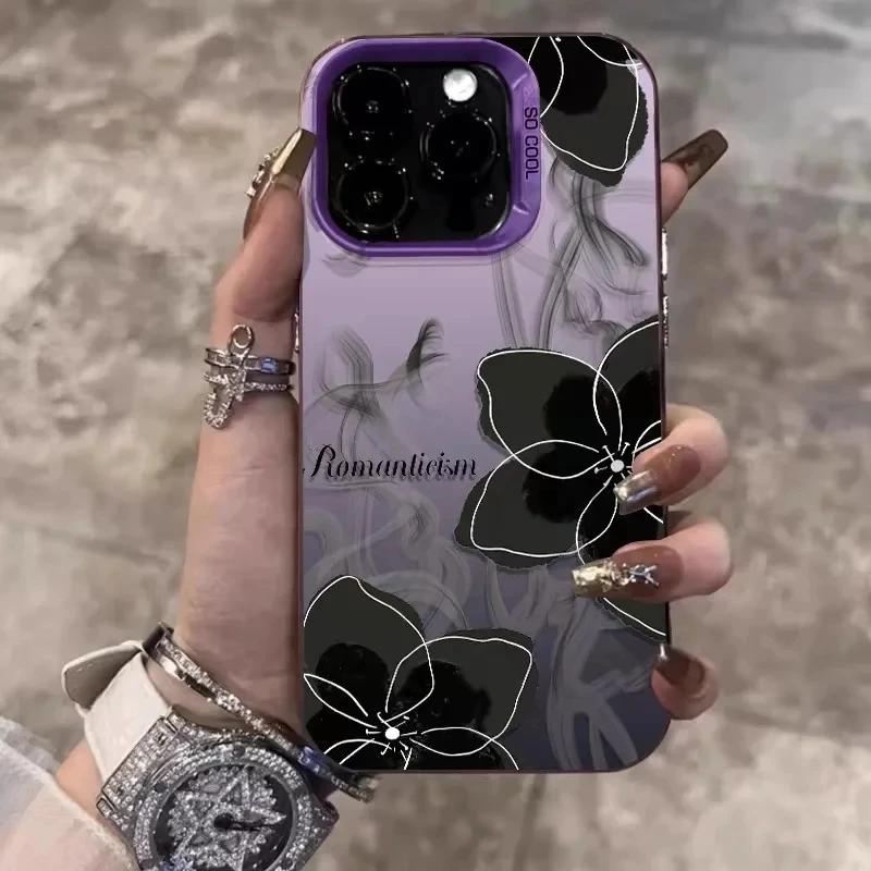 Роскошный Чехол для Телефона с Цветочным Узором, Ударопрочный, Для iPhone 15 14 13 12 11 Pro Max 7 8 Plus XS XR X, Цвета Конфет, Цветочная Задняя Крышка