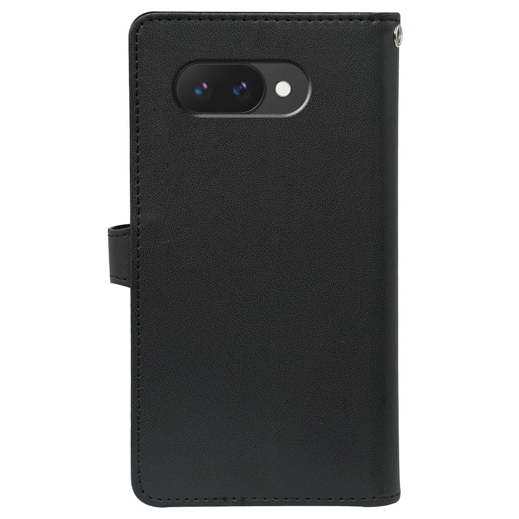 For Google Pixel 9a Case with 9 Card Slots PU Leather Stand Phone Cover