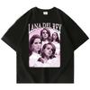 Унисекс Новая футболка с графическим принтом Lana Del Rey Ldr Модная уличная одежда Короткий рукав Повседневная Круглый вырез Большой размер Женская футболка 62477