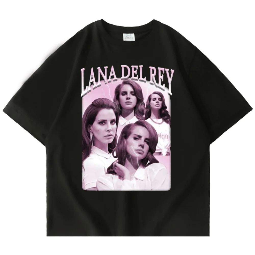 Унисекс Новая футболка с графическим принтом Lana Del Rey Ldr Модная уличная одежда Короткий рукав Повседневная Круглый вырез Большой размер Женская футболка 62477
