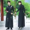Ежедневно улучшенный женский костюм Hanfu длиной до талии с перекрестным воротником, костюм для пары в китайском стиле для боевых искусств