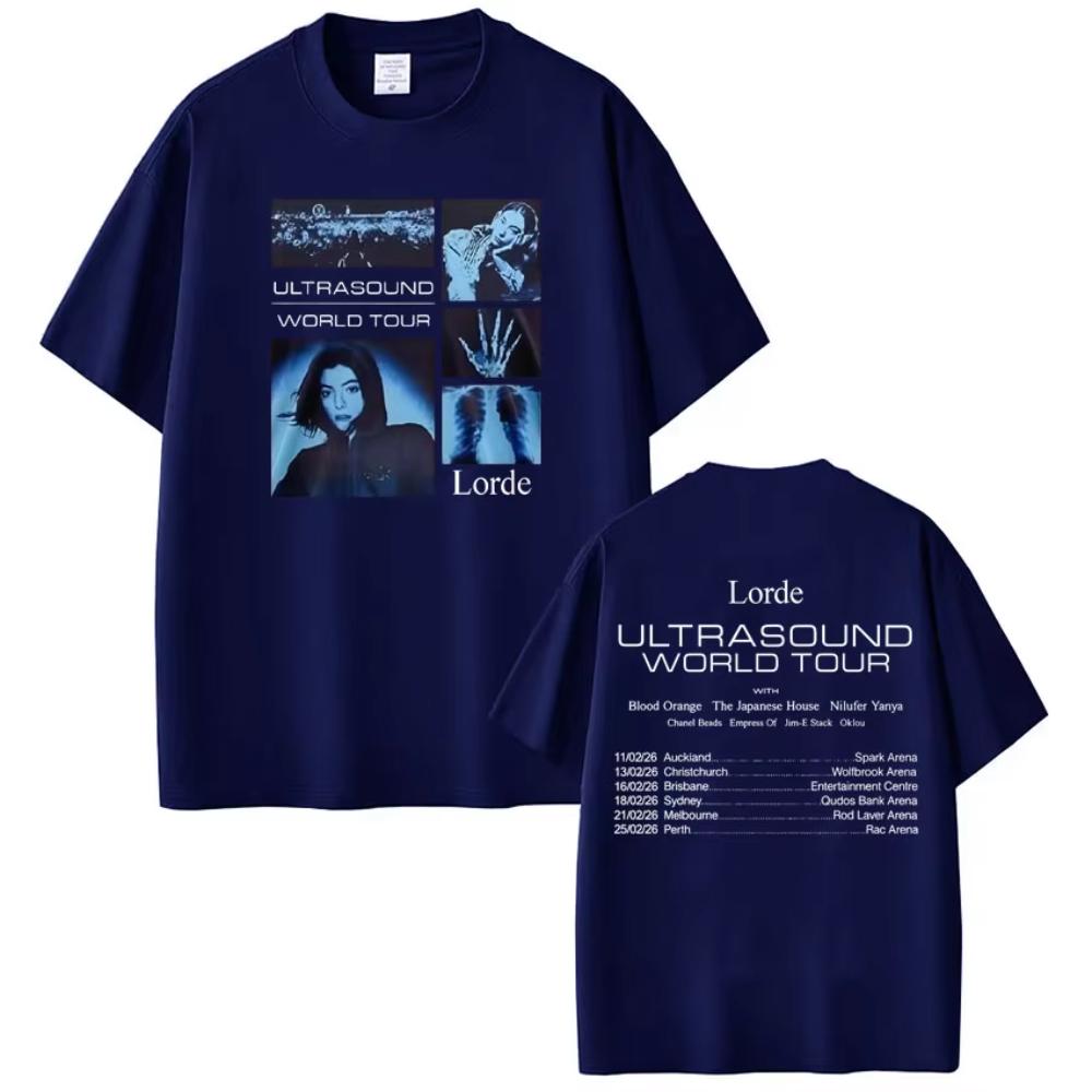 Lorde Ultrasound World Tour 2026 Merch TShirt Women Men Aesthetics Casual Short Sleeve Tees Hip Hop Retro Highquality Tshirt