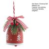 Rustic Christmas Bell Ornaments with Artificial Pine And Red Berries Vintage Metal Jingle Bells Hanging Decoration for Tree Door Wall