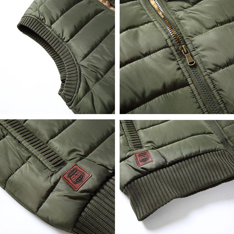 Зимняя куртка без рукавов, теплая мужская повседневная верхняя одежда, жилет большого размера с множеством карманов