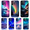 Для iPhone 15 16 14 13 12 mini 11 Pro Max XS X XR SE 7 8 Plus Силиконовый прозрачный чехол Красивое северное сияние Роскошный чехол для телефона