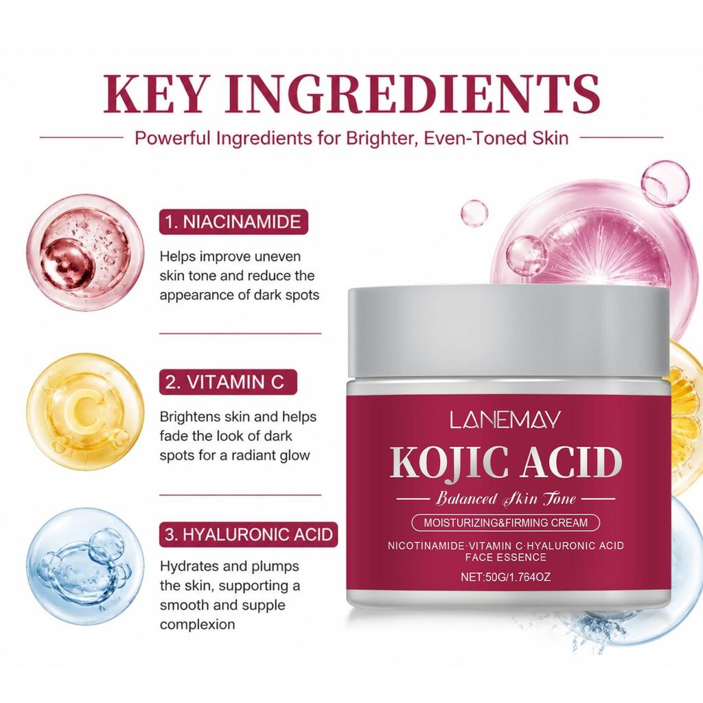 Moisturizing & Firming Cream-Fades Dark Spots & Evens Skin-Tone For A Brighter Look-Suitable For All Skin Types, 50g