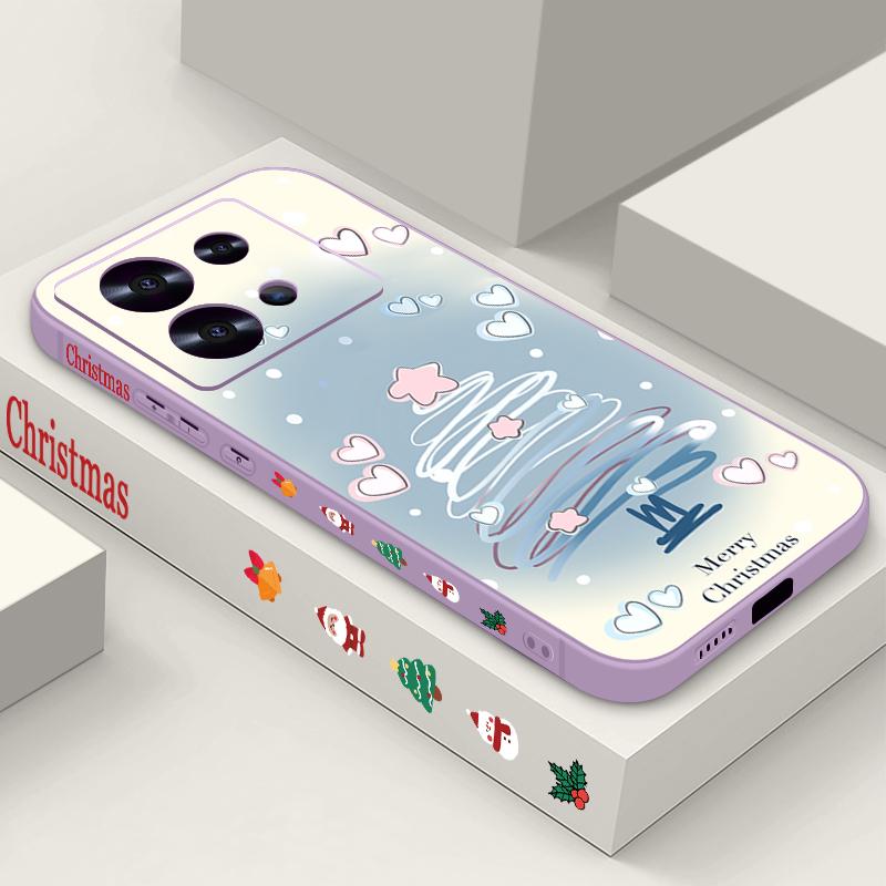 Чехол-шнурок с рисунком рождественской елки для Xiaomi Redmi Note 14 Pro Plus 5G 14 13 12 Pro 4G 13C 14C 4G Противоударный Мягкий Силиконовый Чехол