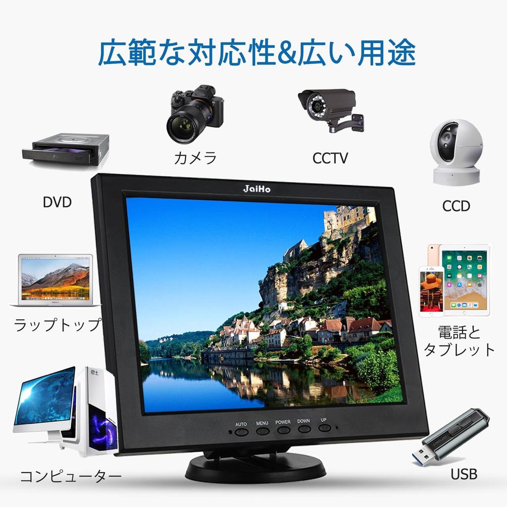 Monitor Small Display HDMI Monitor 800x600 Resolution LCD Color Video Display HDMI VGA BNC USB AV Input for CCTV Backup PC Security Surveillance Cam