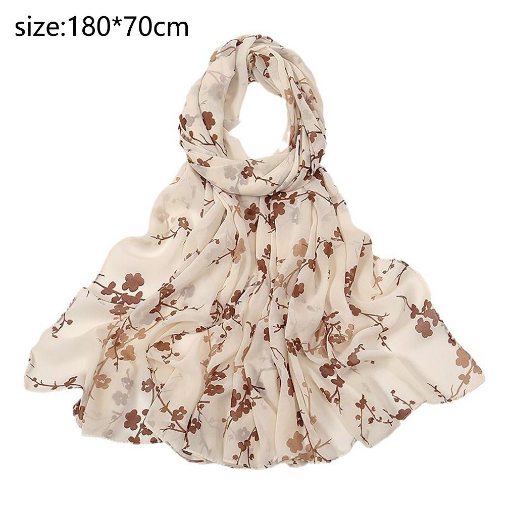 180cm Long Shawl Chiffon Printing Pashmina Elegant Wrap Hijab for Woman