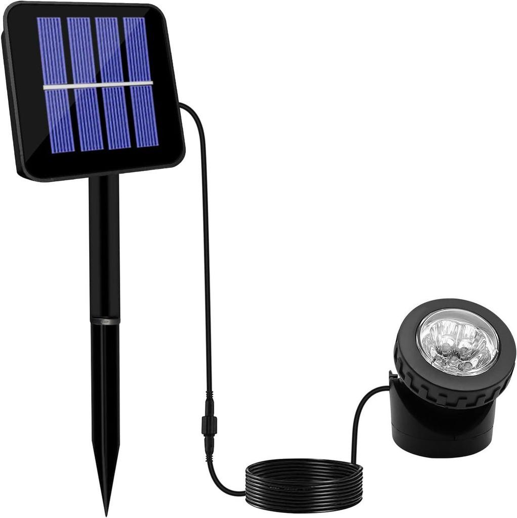 Outdoor Solar Spotlights For Pool Landscape Garden Ip65 Waterproof Led Light For Backyard Decor