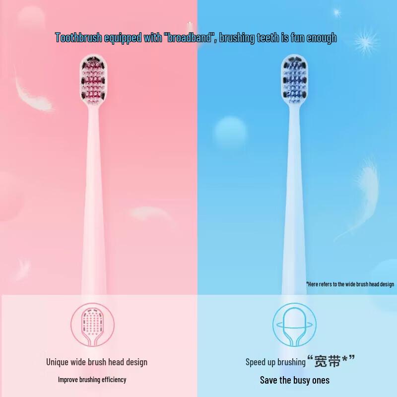 Shuke+ Wide Head Soft Bristle Toothbrush Twin Pack