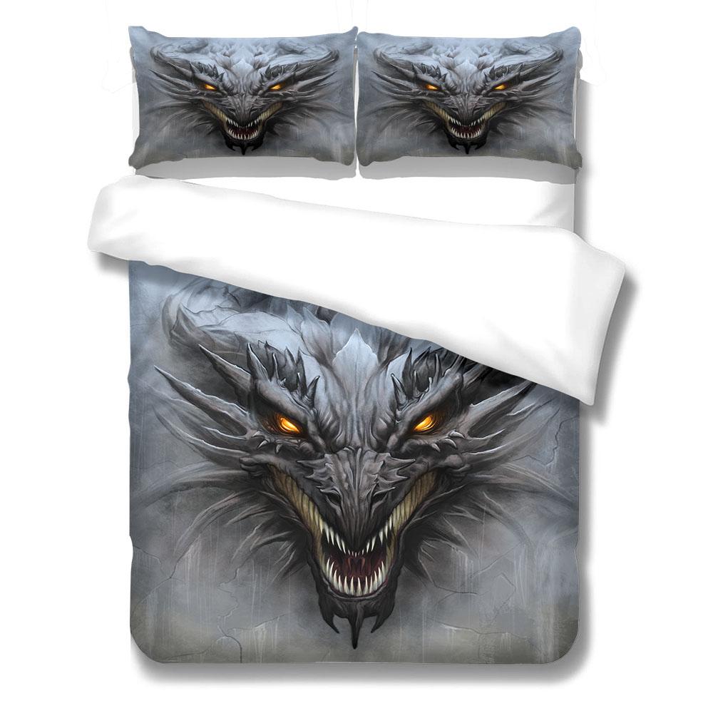 Комплект постельного белья «Oriental Dragon» с пододеяльником «King Queen Double Full Twin Single Size»