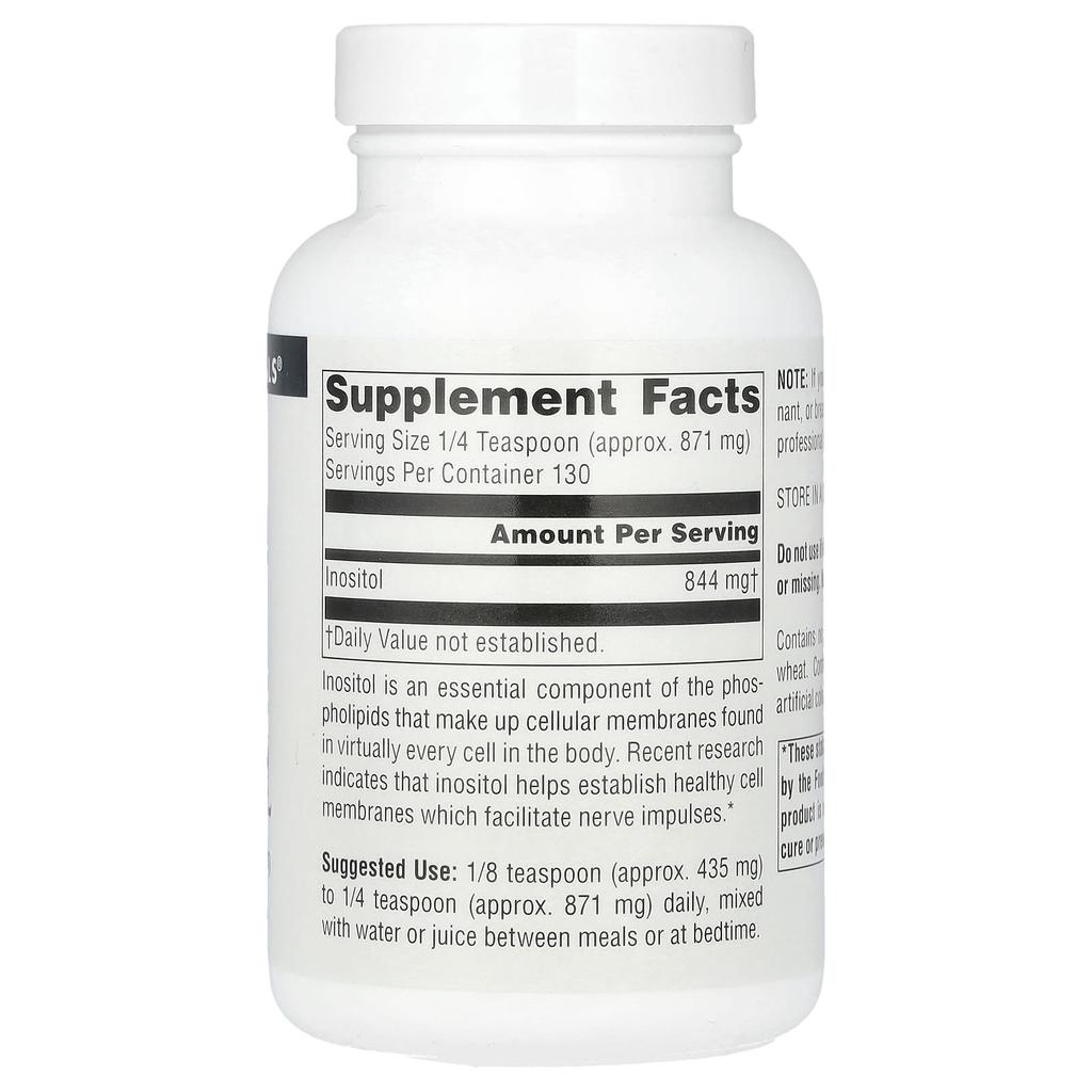 Natural Inositol Powder, 113.4G(4Oz)