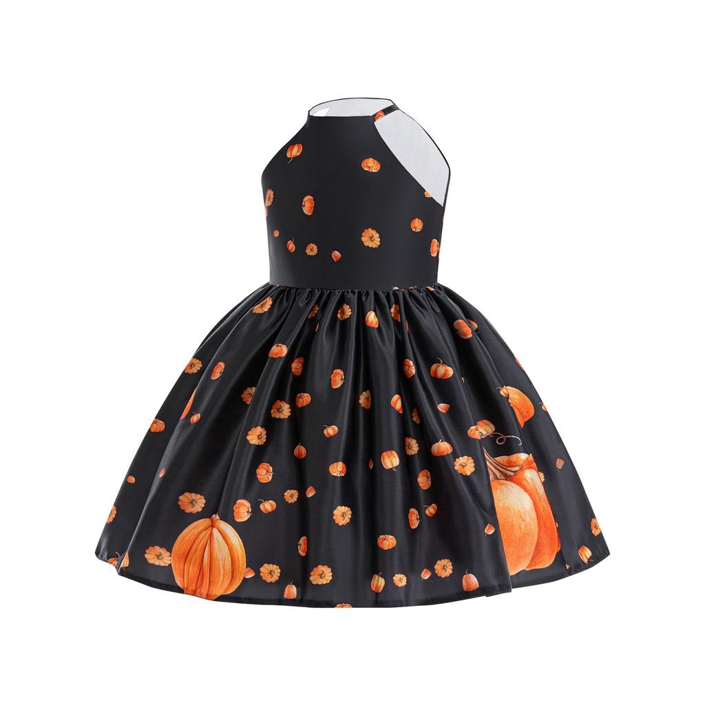 Halloween Baby Girls Dress Printed Dress Witch Role Play Cosplay Costume Masquerade Costume