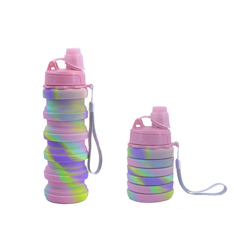 Портативная силиконовая бутылка для воды, креативная складная силиконовая чашка для езды на открытом воздухе, деловая подарочная чашка