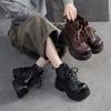 Retro Height Increase Thick Soled Ankle Boots Versatile and Comfortable Genuine Leather Women's Shoes