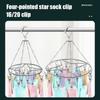 Windproof Drying Rack Stainless Steel Bra Sock Drying Holder Organizer Drying Socks Clip Multi-Functional Household Hanger