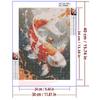 5d DIY Diamond Painting Cross Stitch Koi Goldfish Diamond Embroidery Mosaic Animal Full Round Drill Home Decor