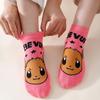 8/16 Pairs Random Combination Fun Pok É Mon Family Cartoon Anime Pattern Men's Crew Socks Outdoor Casual Couple Short Socks