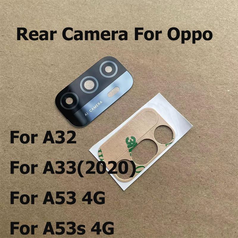 For Oppo A32 A33 A53 A53s 2020 4G Back Rear Camera Glass Lens Cover With Sticker Adhesive Replacement