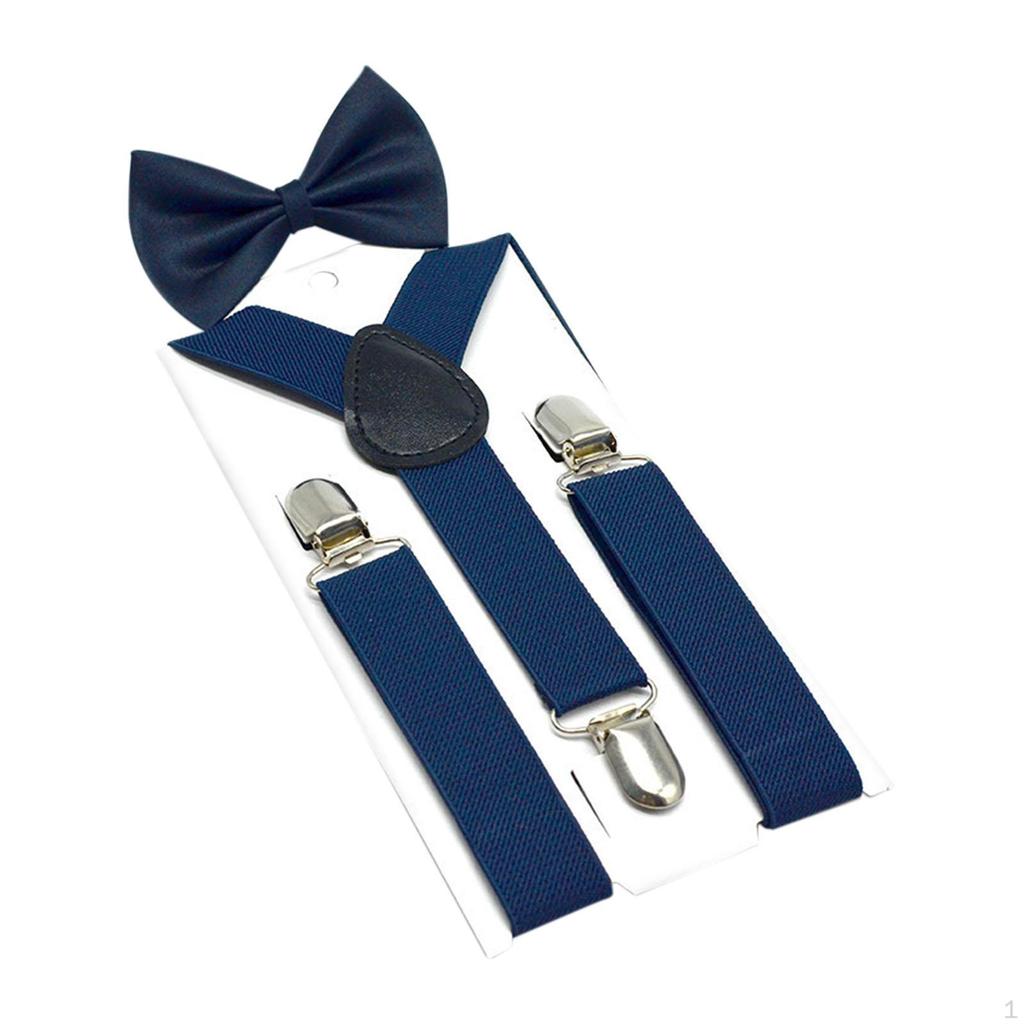 Детские подтяжки для галстука-бабочки с 3 зажимами на спине, регулируемая поддержка для джинсов для вечеринок и торжественных мероприятий