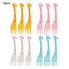 Salad Snack Cake Dessert Pick Toothpick Fruit Tableware 12 Pcs/Set Giraffe Cartoon