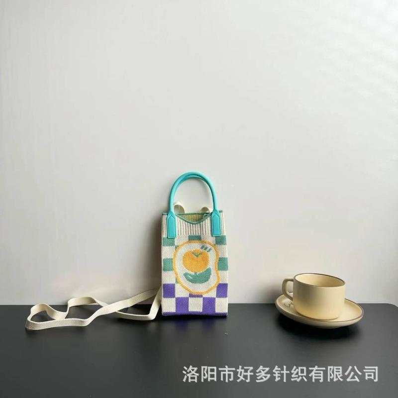 Премиальный сенсорный ns сумка для мобильного телефона новая мультяшная вязаная сумка дофаминовая ниша универсальная сумка-мессенджер через плечо сумочка