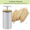 Диспенсер для зубочисток POCREATION, Автоматический держатель для зубочисток из нержавеющей стали, Контейнер-держатель для коробки, для дома