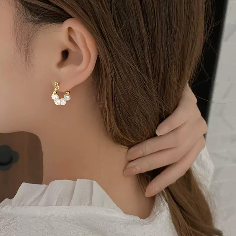 Серьги из стерлингового серебра 925 пробы с жемчугом, натуральный пресноводный жемчуг, легкие роскошные серьги ручной работы, серьги-гвоздики с нишевым дизайном