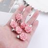 Resin Bow Knot Camellia Duckbill Clip Small Side Clip Korean Style Hair Clip Women Hair Accessories