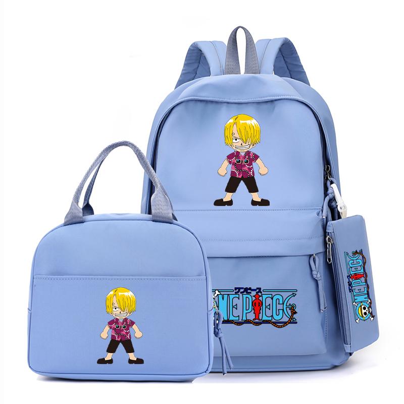 Цельный рюкзак в стиле аниме, 3 шт./компл., рюкзак для девочек-подростков, школьный рюкзак с сумкой для обеда, сумка для книг, удобная дорожная сумка