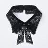 Fashion Lace White Fake Collar Women Detachable Collars for Women Black Lapel False Collars Woman Tie Clothes Accessories