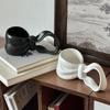 Nordic Bowknot Ceramic Mug - Stylish Glazed Cup, Perfect Gift for Her or Couple.