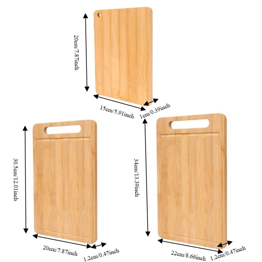 3PCS/SET Rectangular Cutting Board Hanging Cutting Block Household Cheese Serving Board Fruit