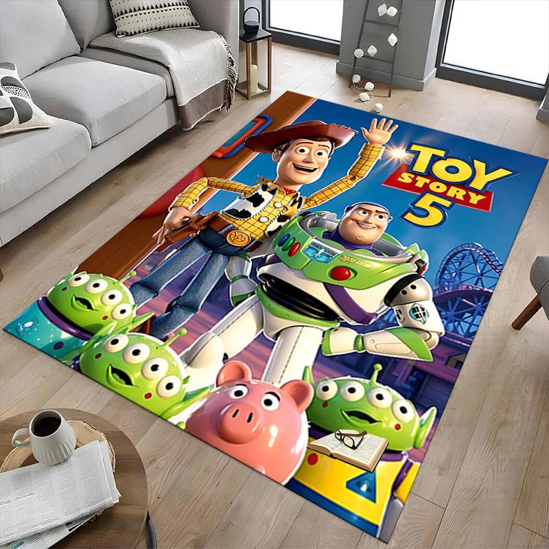 1pc Toy Story Adventure Begins Carpet for Playroom Bedroom Living Room Sofa Home Decor,kids Game Area Rug Non-slip Floor Mat Y72944