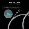 Raprance Pre-Tied Loop Tapered Leader Fly Fishing Leader 6 Pack, 9FT,Nylon Clear Fly Line Leader 3X 4X 5X 6X