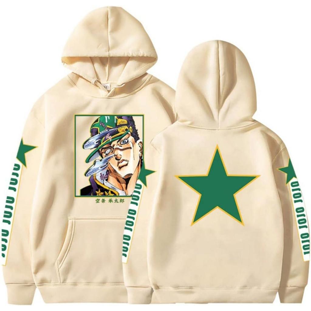 Трендовая весенне-осенняя уличная унисекс толстовка Kujo Jotaro, свитшот Jonathan Joseph, пуловер JoJo с длинным рукавом, аниме-худи