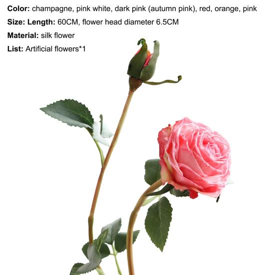 Поддельный цветок, красивый реалистичный вид, 6 цветов, великолепный декор из искусственных роз, цветов для общежития