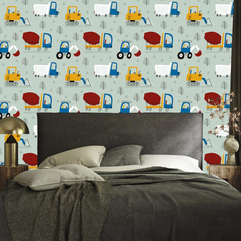 Machines with trees wallpaper for living room and bedroom 50x1000