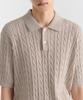 MUSINSA STANDARD Cable Knitted Polo Shirt [Oatmeal]