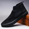 Модные мужские замшевые ботинки, весенняя мода, повседневные мужские ботинки челси, мужские мужские ботинки из замши, кожаные ботинки для мотоциклистов