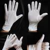 1pairs Formal Tuxedo Gloves - Nylon Guard Parade Gloves for Men and Women, White Cotton Marching Band Dress Gloves