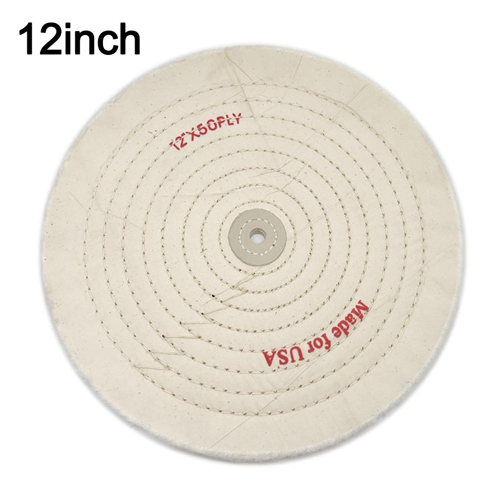 Durable 2-12in Wheels Buffing Polishing Wheel Cotton Lint Cloth White Buffing Wheel Polishing Cloth Wheel Jewelry Tools