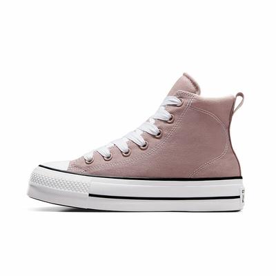 Chuck Taylor All Star Модные Универсальные Высокие Кеды из Канваса Женские Кроссовки Розовые Белые A11536C
