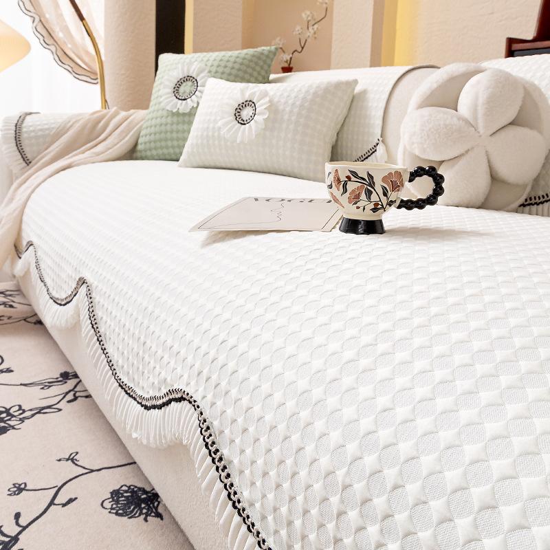 Sofa Cushion Summer New Ice Silk Mat Cushion Universal Non-Slip Seat Cushion Light Luxury High-Grade Leather Sofa Cover