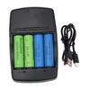 Durable Rechargeable Portable 4 Slots Fast Charging Dock Intelligent Battery Charger Adapter